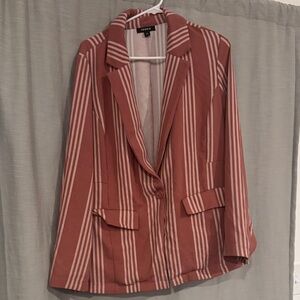 Torrid Pink Striped Blazer